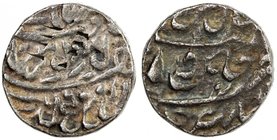 NABHA: Hira Singh, 1871-1911, AR gobindshahi rupee (11.17g), Nabha Lal, ND, Y-2, Herrli-15.04.04, Gobind Singh obverse couplet // katar left of jalus;...