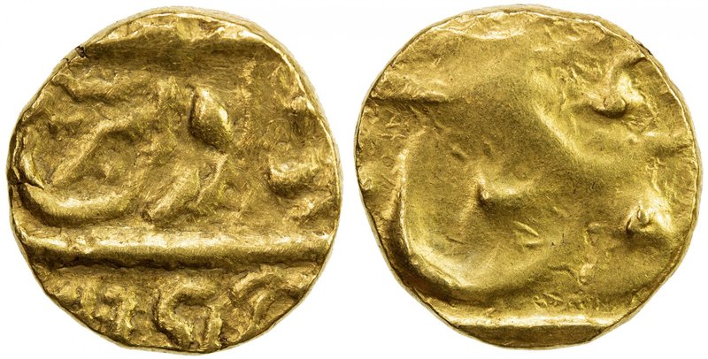 PATIALA: uncertain ruler, AV mohur (10.85g) (Sahrind), ND, struck from severely ...