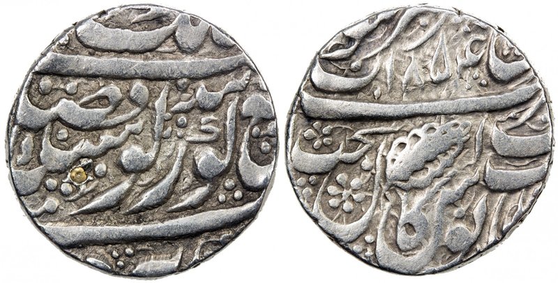 SIKH EMPIRE: AR nanakshahi rupee (11.09g), Amritsar, VS1854, KM-20.1, Herrli-01....