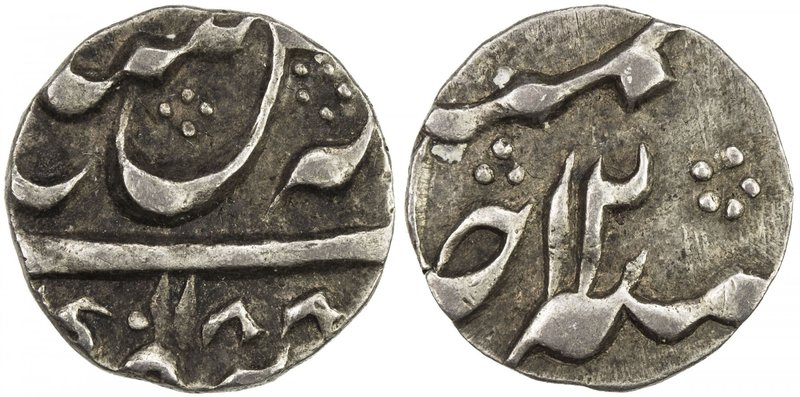 BENGAL PRESIDENCY: AR 1/8 rupee (1.45g), Murshidabad, AH1188 year 12, Stv-2.153,...