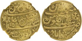 BENGAL PRESIDENCY: AV mohur (12.34g), "Murshidabad", AH1202 year 19, Stv-4.3, Prid-62, struck at the Calcutta mint, 1793-1818, with the added small do...
