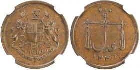 BOMBAY PRESIDENCY: AE pie, 1833/AH1248, KM-262, Pridmore-224, East India Company issue, small "PIE" on reverse, NGC graded MS63 BR.

 Estimate: USD ...