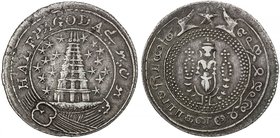 MADRAS PRESIDENCY: AR ½ pagoda, ND (1808-1812), KM-353, East India Company issue, denomination in English, Persian, Tamil and Telugu, VF.

 Estimate...