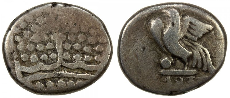 FRENCH INDIA: Louis Philippe, 1830-1848, AR fanon (1.41g), 1837, KM-54, Cr-144, ...