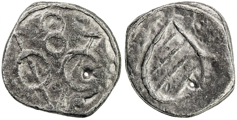 COCHIN: tin bazaruk (1.25g), ND (1724-95), KM-3, Sc-1255, VOC monogram, with num...