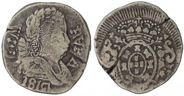 GOA: João VI, 1816-1826, AR rupia, 1817/6, KM-219, scarce overdate, Fine.

 Estimate: USD 100 - 150