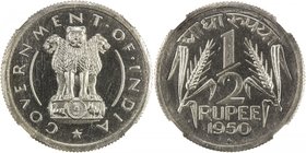 INDIA: Republic, ½ rupee, 1950(b), KM-6, NGC graded Proof 65.

 Estimate: USD 100 - 150