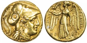 MACEDONIAN KINGDOM: Alexander III, the Great, 336-323 BC, AV stater (8.46g), Babylon mint, Price-3710, struck circa 315-311 BC, head of Athena right, ...