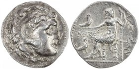 MACEDONIAN KINGDOM: Alexander III, the Great, 336-323 BC, AR tetradrachm (16.59g), undated, head of Herakles right, wearing lion skin // Zeus seated l...
