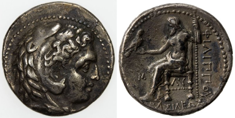 MACEDONIAN KINGDOM: Philip III, 323-317 BC, AR tetradrachm (16.91g), Babylon, Pr...