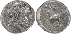 SELEUKID KINGDOM: Seleukos I Nikator, 312-281 BC, AR tetradrachm (17.05g), Seleukeia on the Tigris mint, SC-130 variety, head of Zeus right, wearing l...