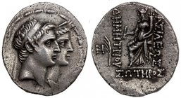 SELEUKID KINGDOM: Demetrius I & Laodice IV, 162-150 BC, AR tetradrachm (16.24g), Seleukeia on the Tigris mint, SC-1686, struck circa 161-150 BC, jugat...