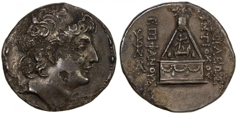 SELEUKID KINGDOM: Antiochos VIII Grypos, 121-96 BC, AR tetradrachm (15.92g), Tar...