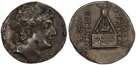 SELEUKID KINGDOM: Antiochos VIII Grypos, 121-96 BC, AR tetradrachm (15.92g), Tarsos mint, BMC-22, Cohen-1424, diademed head right, fillet border // Sa...