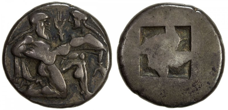 THRACIAN CITIES: Anonymous, circa 510-490 BC, AR stater (8.31g), Thasos, naked i...