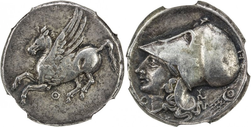 THYRRHEION: AR stater (7.44g), ND (4th-3rd Centuries BC), SNG Cop.410, Pegasus f...