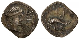 ROMAN REPUBLIC: Lepidus, 44-42 BC, AR obol (0.43g), Gaul, RPC-I 52, CABE before bare head of Apollo to right // LE-PI cornucopia; all within laurel wr...