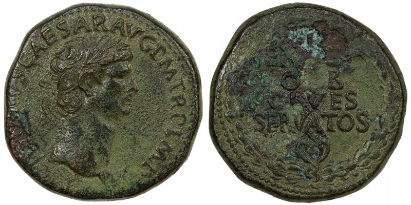 ROMAN EMPIRE: Claudius, 41-54 AD, AE sestertius (27.47g), RIC-96, struck circa A...