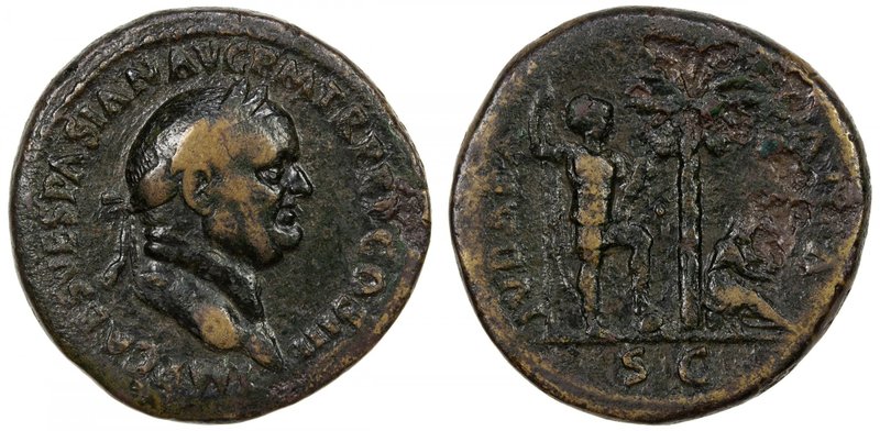 ROMAN EMPIRE: Vespasian, 69-79 AD, AE sestertius (23.99g), RIC-159, Cohen-234, s...