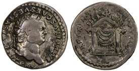 ROMAN EMPIRE: Titus, 79-81 AD, AR denarius (3.19g), RIC-124, RSC-313a, struck AD 80, IMP TITVS CAESAR VESPASIAN AVG P M, laureate head right // TR P I...