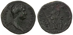 ROMAN EMPIRE: Hadrian, 117-138 AD, AE sestertius (25.12g), RIC-970b, struck AD 128-132, HADRIANVS AVGVSTVS P P, laureate head right // HILARITAS P R, ...