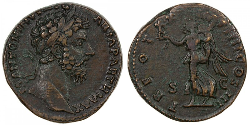 ROMAN EMPIRE: Marcus Aurelius, 161-180 AD, AE sestertius (25.78g), RIC-952, stru...