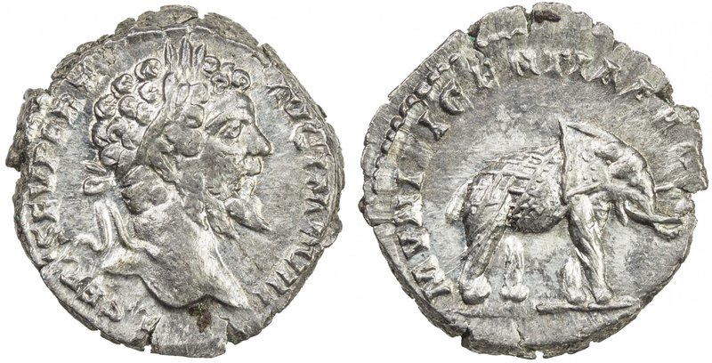 ROMAN EMPIRE: Septimius Severus, 193-211 AD, AR denarius (3.04g), Rome (197), S-...