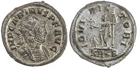 ROMAN EMPIRE: Carinus, 283-285 AD, AR antoninianus (3.33g), Rome mint, RIC-V 258, Pink VI/2, p. 39, 2nd officina, 6th emission, AD 285, radiate and cu...