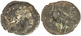 PARTHIAN AREA: Sophytes, ca. 246-239 BC, AR drachm (Hekatompylos?), Bop-Sophytes-2A, head of Athena right, wearing earring, necklace, and crested Atti...