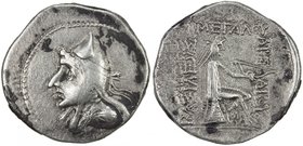 PARTHIAN KINGDOM: Mithradates I, c. 171-138 BC, AR drachm (4.07g), Shore-12, bust left, wearing bashlik // archer seated right, three-line legend, lig...