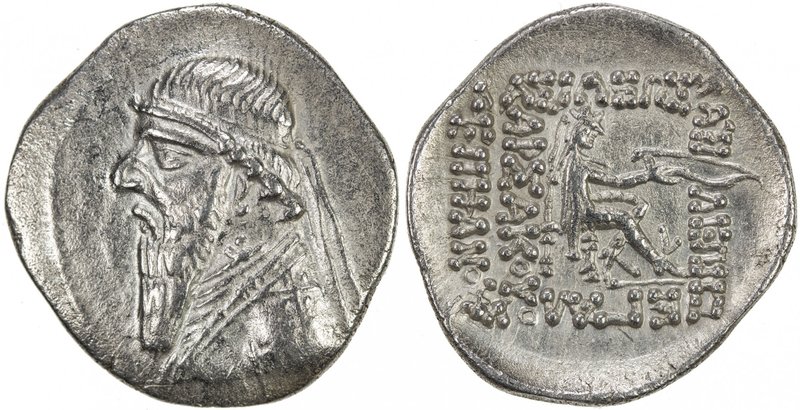 PARTHIAN KINGDOM: Mithradates II, c. 123-88 BC, AR drachm (3.92g), Shore-85, bar...