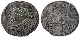 PARTHIAN KINGDOM: Phraatakes, 2 BC - AD 4, AR tetradrachm (10.27g), Seleukeia, SE311 (=2/1 BC), Shore-314/16, bust left with slightly square-cut beard...