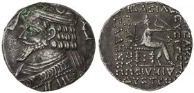 PARTHIAN KINGDOM: Phraatakes, 2 BC - AD 4, AR tetradrachm (9.18g), Seleukeia, SE311 (=2/1 BC), Shore-314/16, bust left with slightly square-cut beard,...
