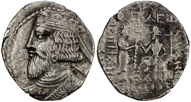 PARTHIAN KINGDOM: Artabanos III, AD 80-90, BI tetradrachm (13.66g), Seleukeia, S...