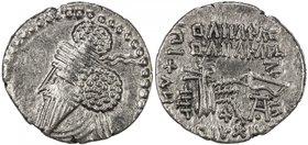 PARTHIAN KINGDOM: Osroes I, AD 109-129, AR drachm (3.53g), Shore-422, nice strike, VF-EF.

 Estimate: USD 100 - 130