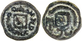 SEMIRECH'E: Wahshutawa (Vashtutava), 8th century, AE cash (3.61g), Kamyshev-21var, Zeno-29519, Sogdian legend, without central Chinese-style hole // T...