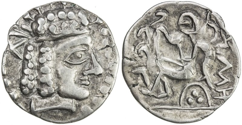 YUEH CHI: Anonymous, after 130 BC, AR tetradrachm (9.04g), Mitch-IG-494, Alram-1...