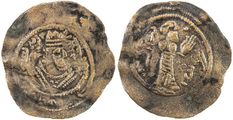 ARAB-SASANIAN: al-Hajjaj b. Yusuf, 694-713, AE pashiz (0.50g), NM, ND, A-D37, Gy...