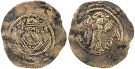 ARAB-SASANIAN: al-Hajjaj b. Yusuf, 694-713, AE pashiz (0.50g), NM, ND, A-D37, Gyselen—, Sasanian bust without the surrounding radial legend, governor'...