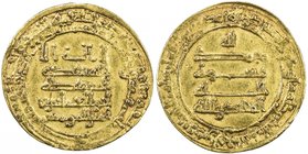 ABBASID: al-Muqtadir, 908-932, AV dinar (4.41g), Misr, AH310, A-245.2, VF.

 Estimate: USD 200 - 260