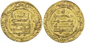 ABBASID: al-Muqtadir, 908-932, AV dinar (4.41g), Misr, AH310, A-245.2, VF.

 Estimate: USD 200 - 260