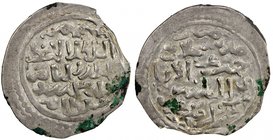ALANYA: Anonymous, AR dirham (1.89g), 'Ala'iya, AH721, A-923a, in the name of the Mamluk Muhammad III, third reign, 1310-1341, some adhesions, AU, R. ...