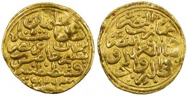 OTTOMAN EMPIRE: Süleyman I, 1520-1566, AV sultani (3.41g), Kostantiniye, AH926, A-1317, nice strike, no weakness, VF.

 Estimate: USD 170 - 200