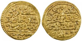 OTTOMAN EMPIRE: Murad III, 1574-1595, AV sultani (3.48g), Misr, AH982, A-1332.2, lovely strike, EF.

 Estimate: USD 180 - 220