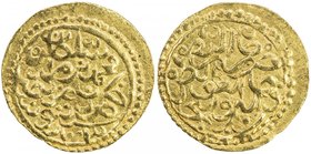 OTTOMAN EMPIRE: Mehmet III, 1595-1603, AV sultani (3.48g), Tunis, AH1003, A-1340.1, with the reverse formula darib al-nadr wa …, bold strike, choice V...