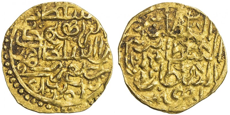 OTTOMAN EMPIRE: Ibrahim, 1640-1648, AV sultani (3.46g), Jaza'ir (Cezayir), AH105...
