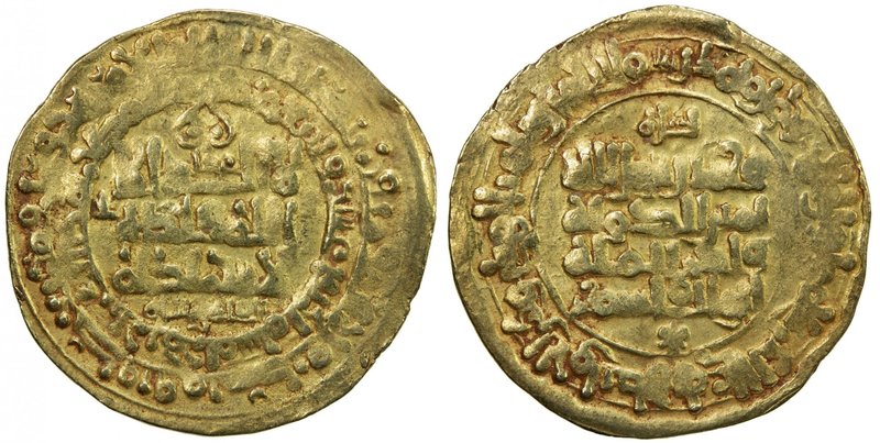 GHAZNAVID: Mahmud, 999-1030, AV dinar (4.07g), Herat, AH413, A-1607, bold date, ...