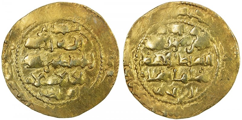 GHAZNAVID: Ibrahim, 1059-1099, AV dinar (4.36g), Ghazna, AH(49)1, A-1637, final ...