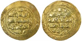 GHAZNAVID: Ibrahim, 1059-1099, AV dinar (4.36g), Ghazna, AH(49)1, A-1637, final digit sufficiently clear, VF-EF, R, ex Yusuf Alokozay Collection. 

...