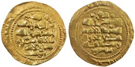 GHAZNAVID: Mas'ud III, 1099-1115, AV dinar (4.76g), Ghazna, AH(49)2, A-1647, final digit ithnatayn fully clear, same dies as Lot 812 in our Auction 34...